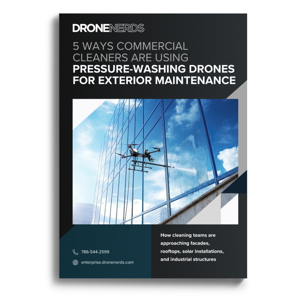 Ebook Pages: 5 Ways Commercial Cleaners are Using Pressure-Washing Drones for Exterior Maintenance - Landing Page Banner